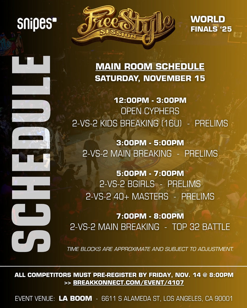 Schedule for Freestyle Session