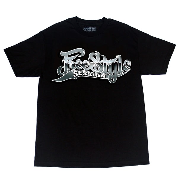 Freestyle Session Black Classic Logo Tee